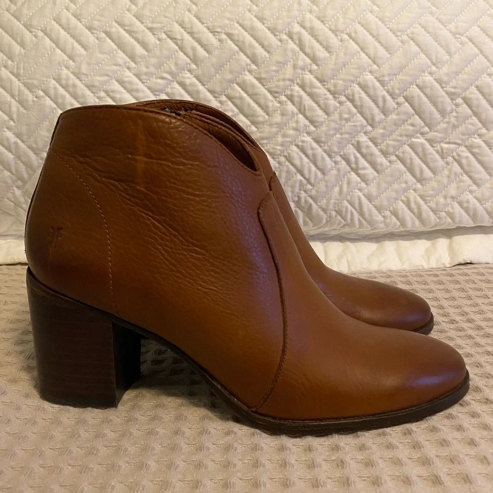 Frye Brown Leather Ankle Boots - Picture 3 of 13